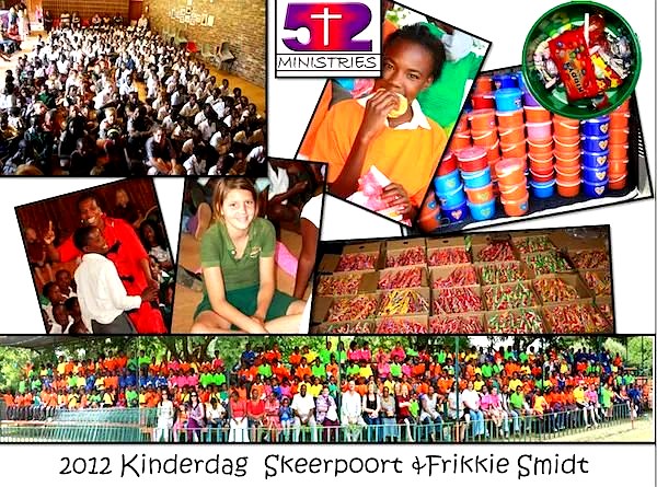 2012 Kinderdag Skeerpoort — a collage of the early Children's Day events